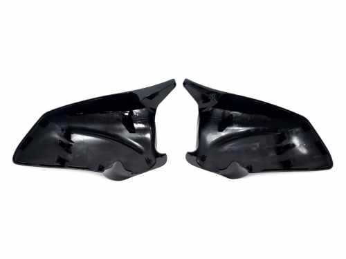 Накладки на зеркала M-Look на BMW 5 Series F10 / F11 2010-2013 года ( Черные глянец V2 )