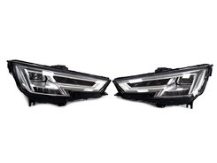 Передние фары LED на Audi A4 B9 2016-2019 года