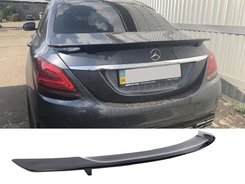 Спойлер на Mercedes C-Class W205 2014-2018 рік (стиль GTS Чорний глянсовий)