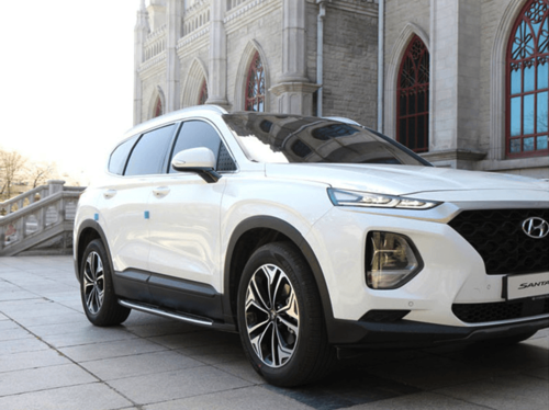 Бічні підніжки, пороги для Санта Фе 4 (Hyundai Santa Fe 2018+)