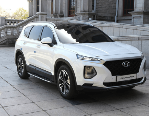 Бічні підніжки, пороги для Санта Фе 4 (Hyundai Santa Fe 2018+)