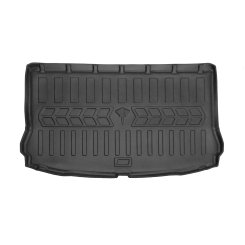 Килимок в багажник Seat Leon III 5F 2012-2020, хетчбек, верхній рівень підлоги, з піднятою підлогою, Stingray 3D