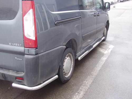 Захист заднього бампера "кути одинарні" для Citroen Berlingo 2008+