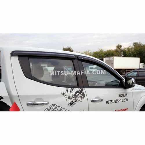 Дефлектори вікон вітровики EGR MITSUBISHI L200 DBL CAB 2015+/ Fiat FullBack # 92460035B