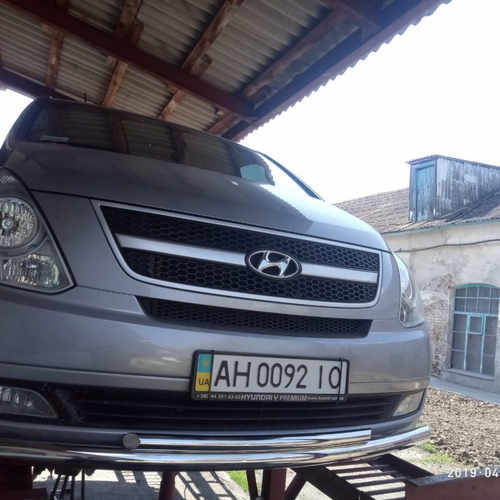 Захист переднього бампера подвійний Hyundai H1 2007+