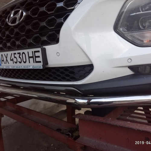 Захист передній одинарний для Hyundai Santa Fe 2018+