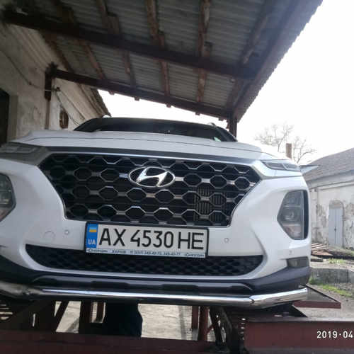 Захист передній одинарний для Hyundai Santa Fe 2018+