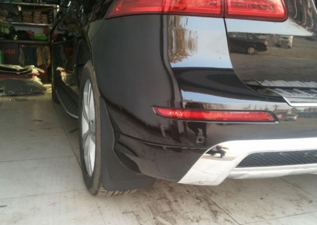 Бризковики Mercedes ML class W166 2012-2015, подножки+AMG ПАКЕТ, (4шт.)