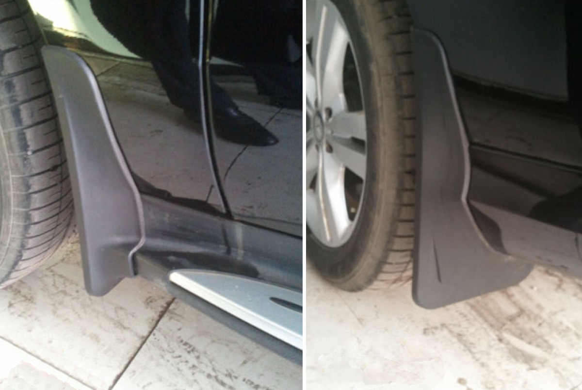 Бризковики Mercedes ML class W166 2012-2015, подножки+AMG ПАКЕТ, (4шт.)