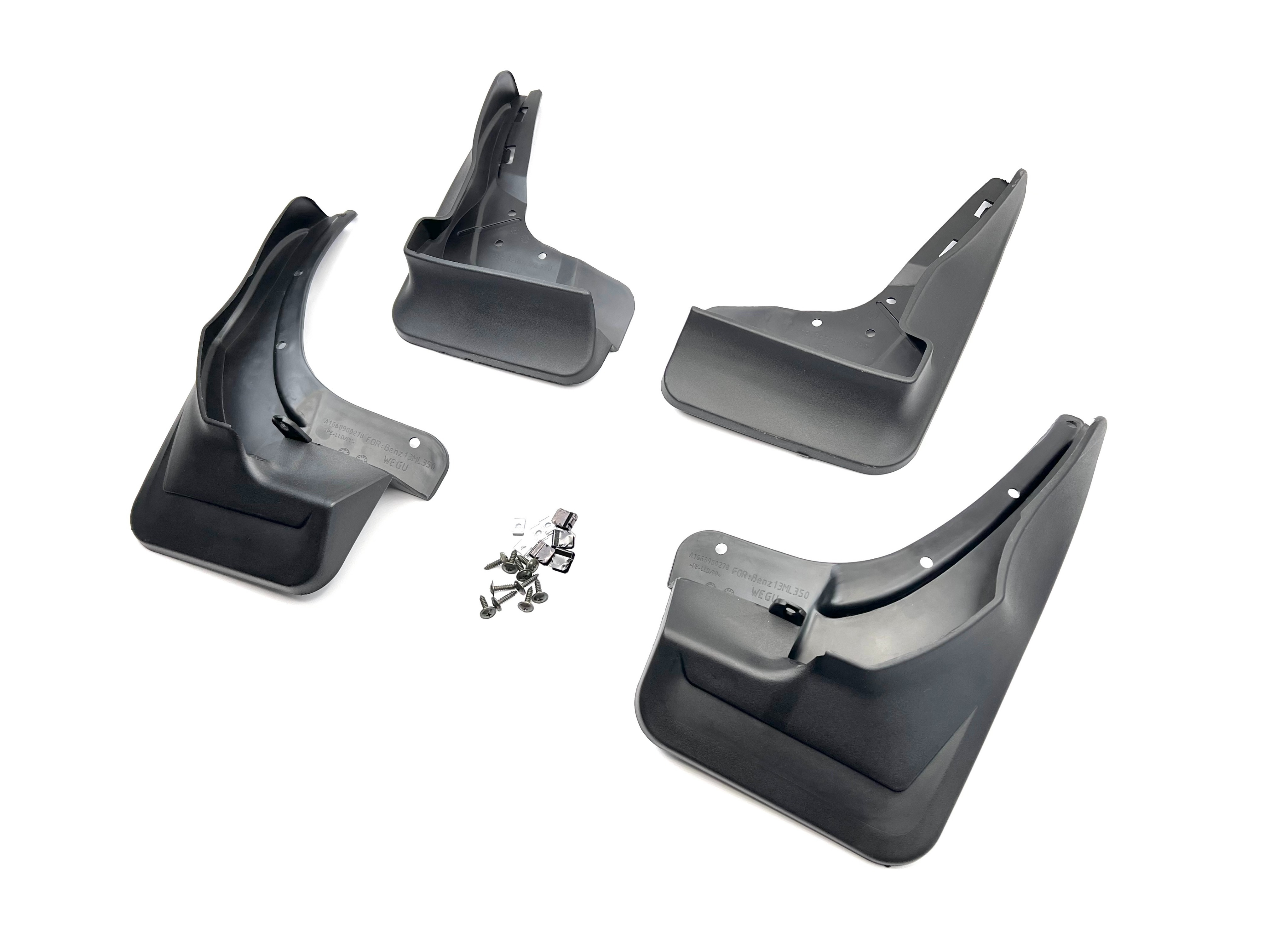 Бризковики Mercedes ML class W166 2012-2015, подножки+AMG ПАКЕТ, (4шт.)