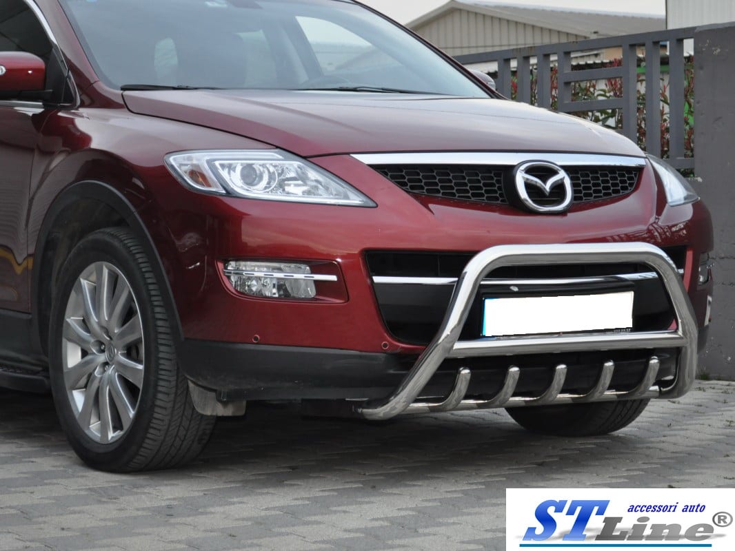 Кенгурятник з перемичкою і грилем D60 для Mazda CX-9 2006-2012