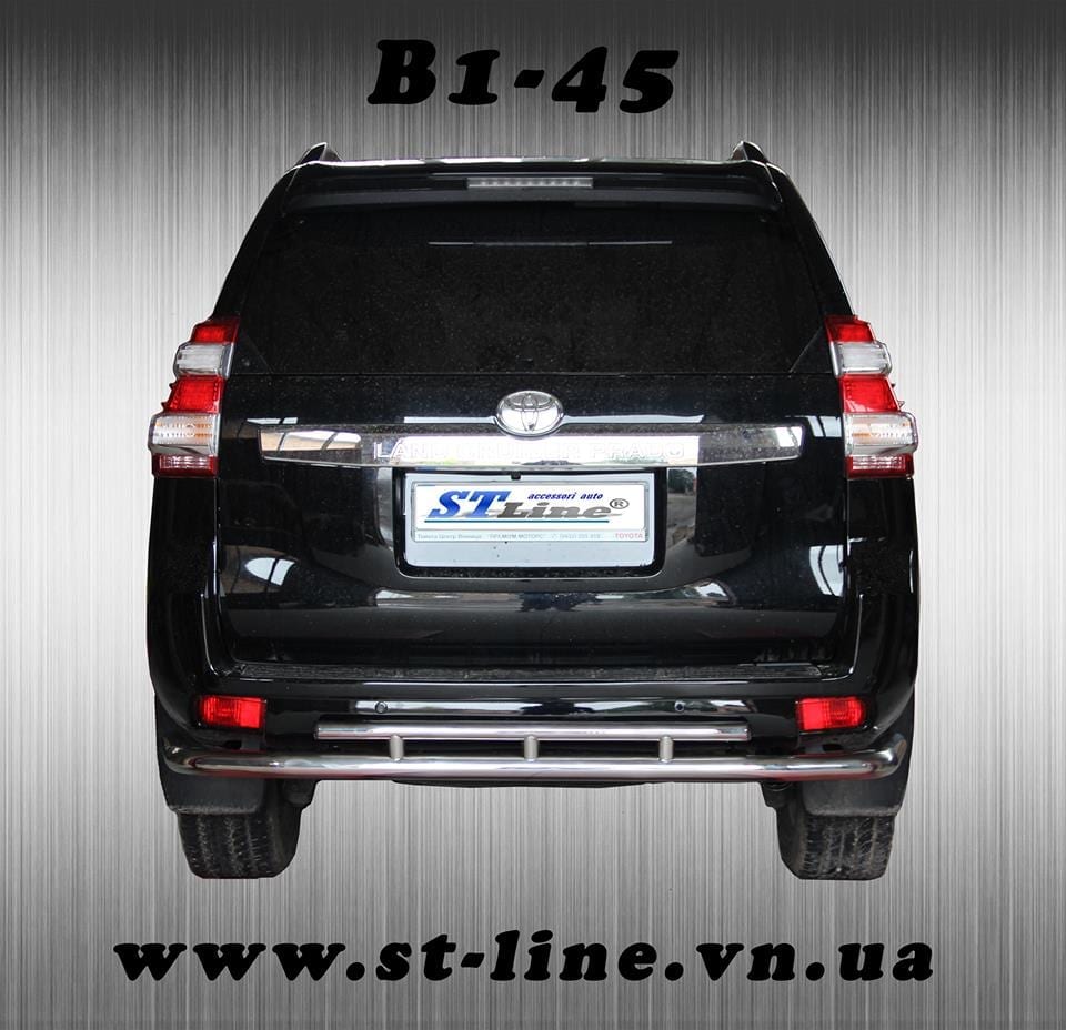 Захист заднього бампера подвійна для Toyota Land Cruiser 150 (2009-2013/2013+)