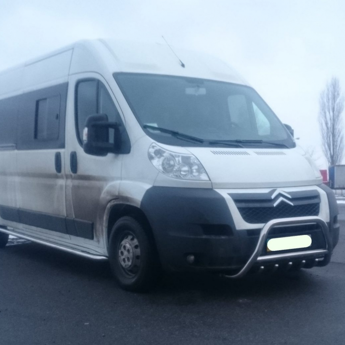 Кенгурятник з перемичкою і грилем D60 для Citroen Jumper 2008+