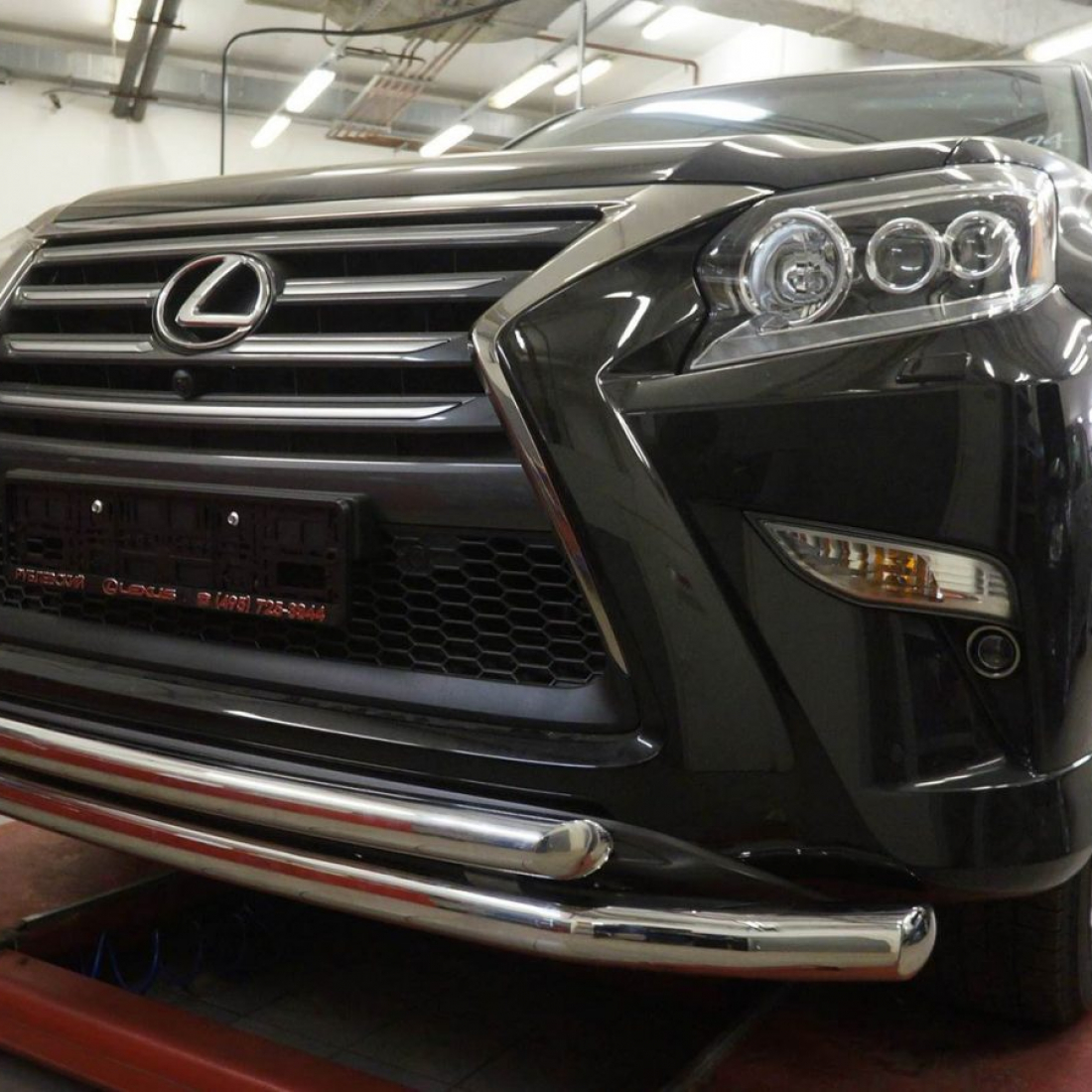 Захист переднього бампера Lexus GX460 (2014+) (подвійний) d 70/60