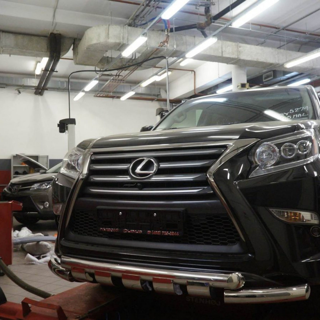 Захист переднього бампера Lexus GX460 (2014-) (подвійний Shark) d70/60