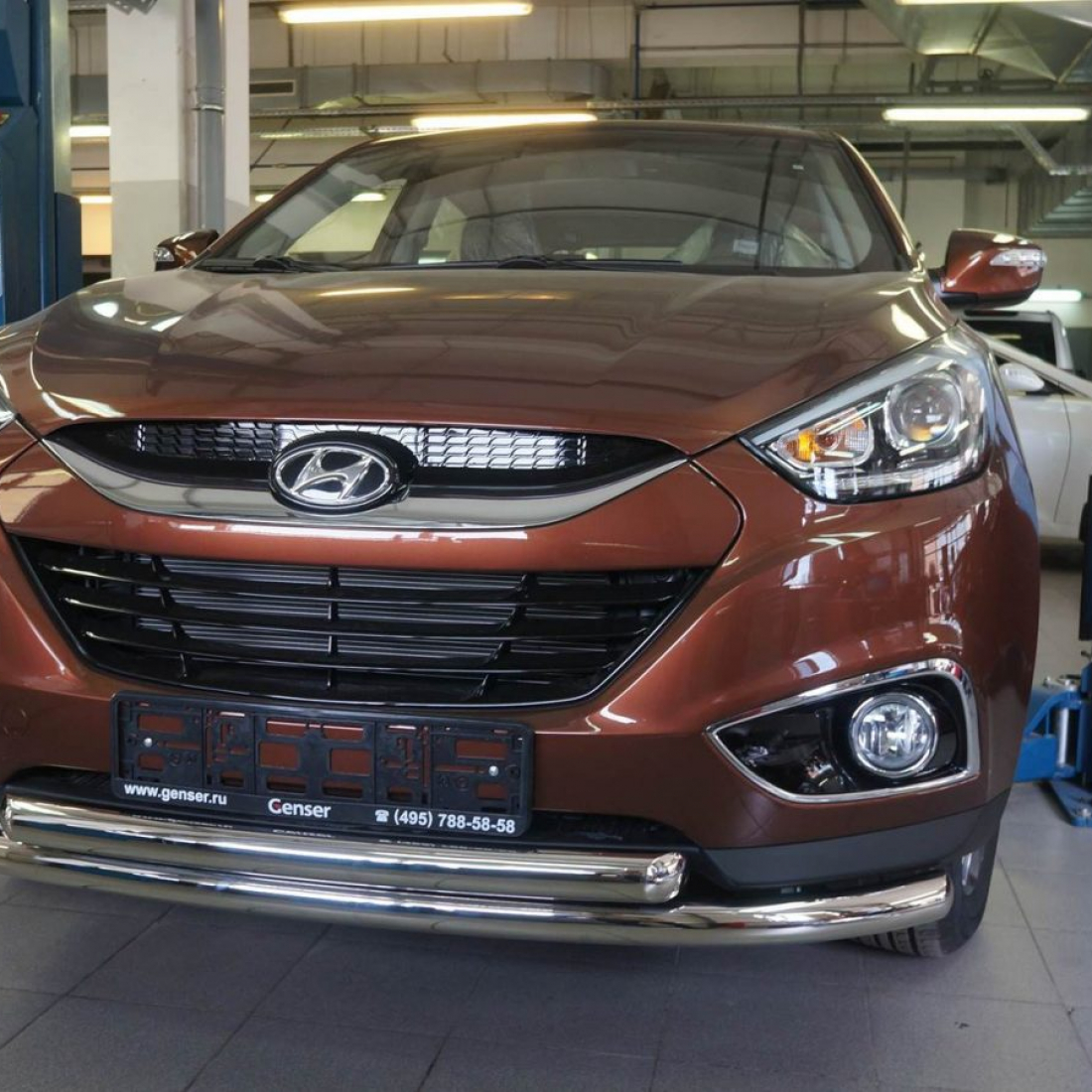 Захист переднього бампера Hyundai IX-35 (2009-2015) (подвійний) d60/60