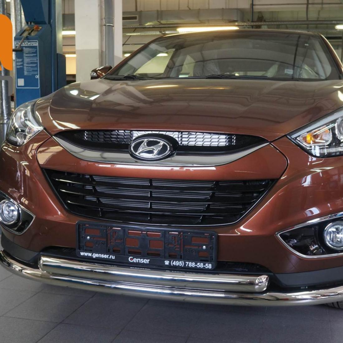 Захист переднього бампера Hyundai IX-35 (2009-2015) (подвійний) d60/60