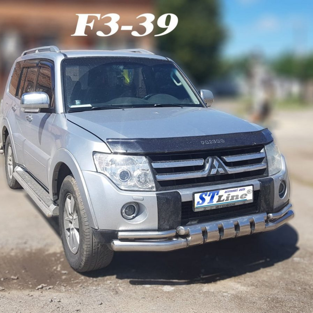 Захист переднього бампера подвійний для Mitsubishi Pajero Wagon 4 (2006+)