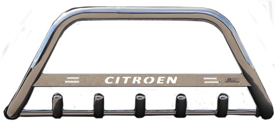 Кенгурятник з написом і грилем D51 для Citroen Nemo 2008+ (WT004)