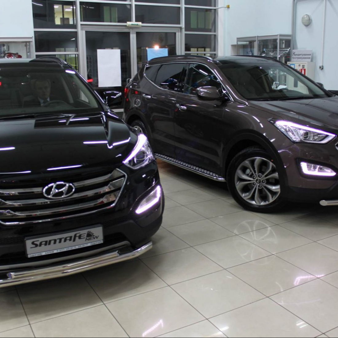 Захист передній подвійний Hyundai Santa Fe 2013-2018