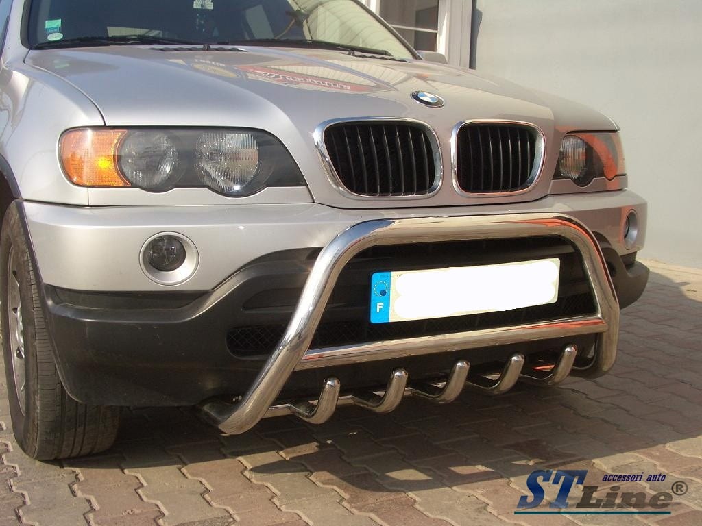 Кенгурятник з перемичкою і грилем D60 для BMW X5 2004-2006