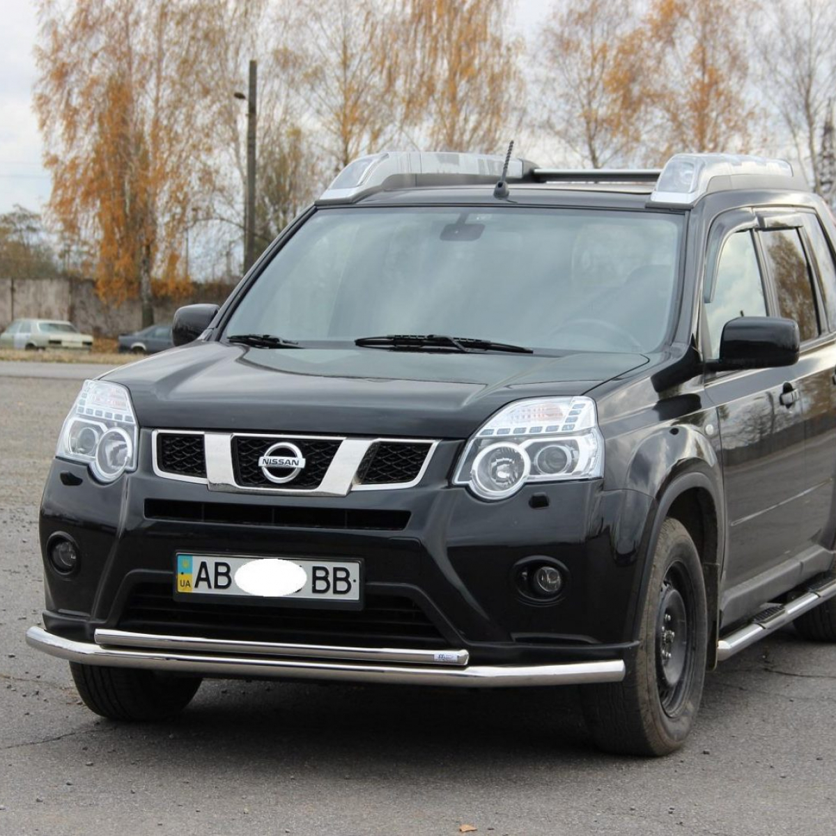 Захист переднього бампера подвійний d60/60 для Nissan X-Trail T31 2007-2014