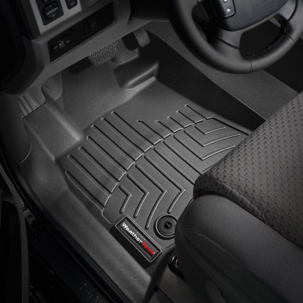 Килимки в салон для Toyota Sequoia 2013 - з бортиком передні чорні 444081