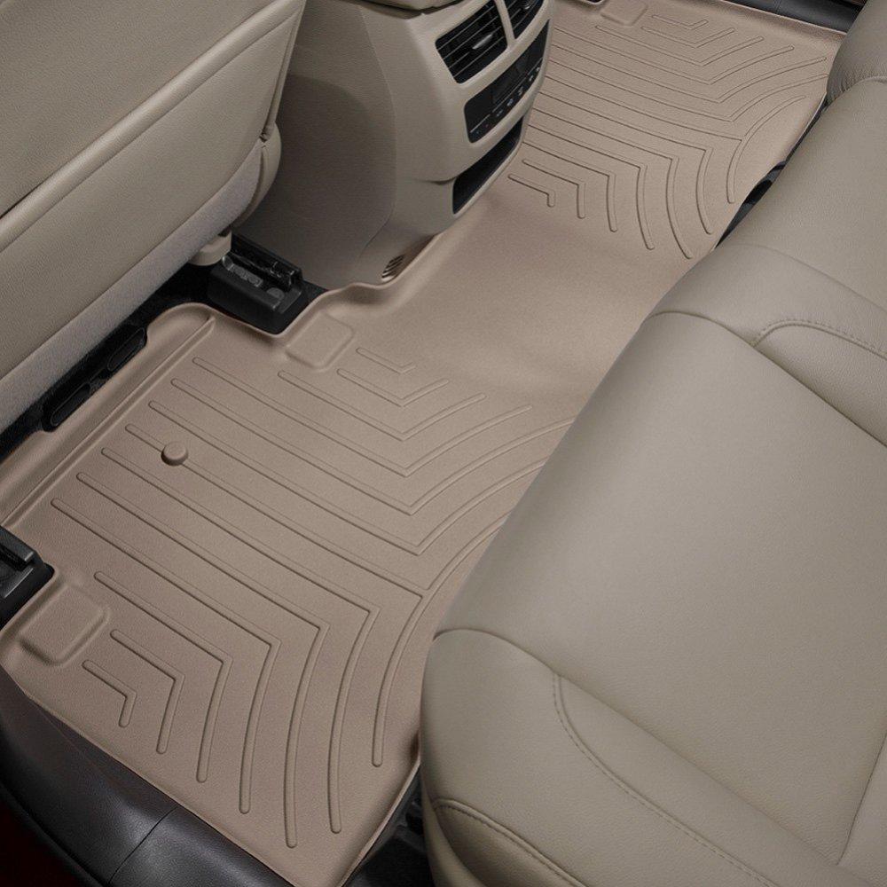 Килимки в салон для Acura MDX 2014 - з бортиком задні бежеві 455762