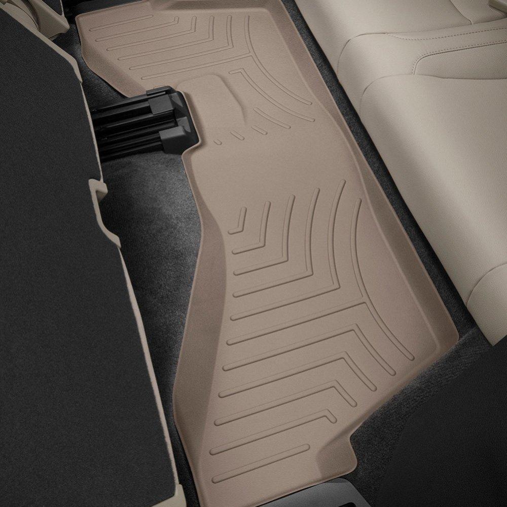 Килимки в салон для Acura MDX 2014 - з бортиком задні бежеві 3 ряд 455763