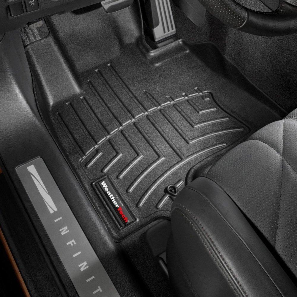 Килимки в салон для Infiniti QX70 2009 - з бортиком передні чорні 441721