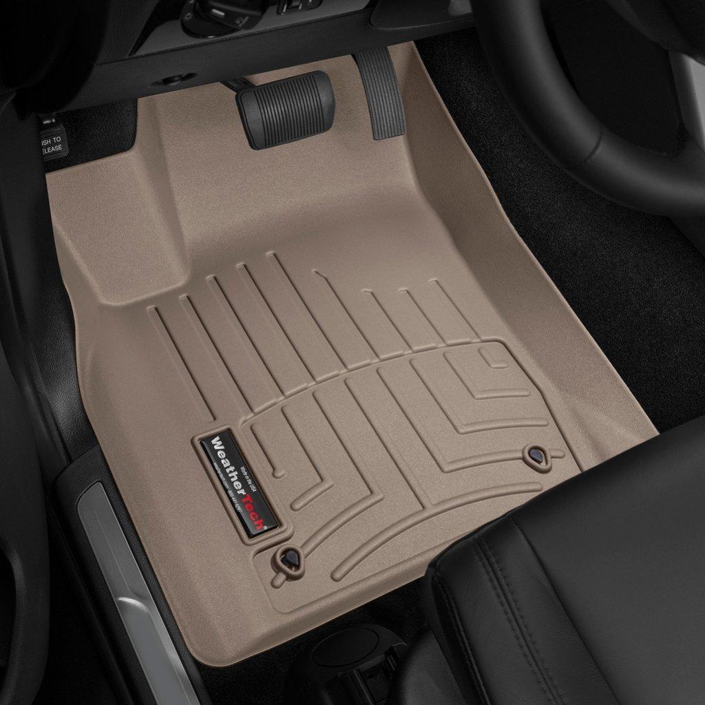 Килимки в салон для Jeep Grand Cherokee 2013 - з бортиком бежеві передні 454851