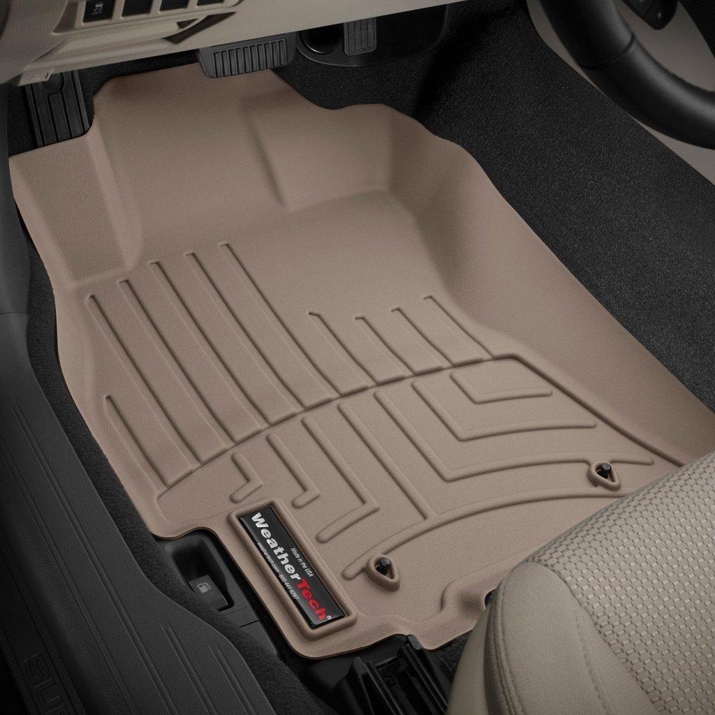 Килимки в салон для Subaru Legacy 2015 - з бортиком передні бежеві 457081