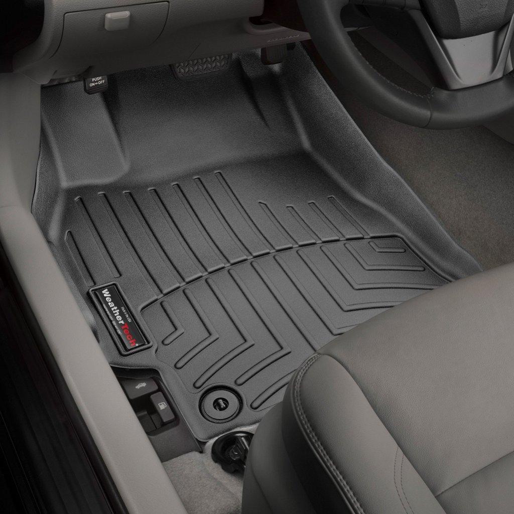 Килимки в салон для Toyota Camry 2016 - з бортиком передні чорні 447881