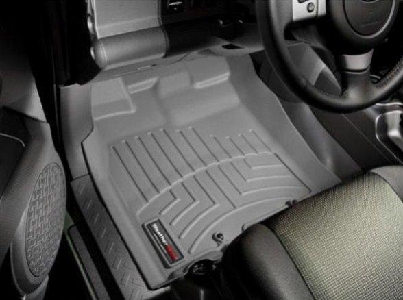Килимки в салон для Toyota FJ Cruiser 2007 - з бортиком передні сірі 463111