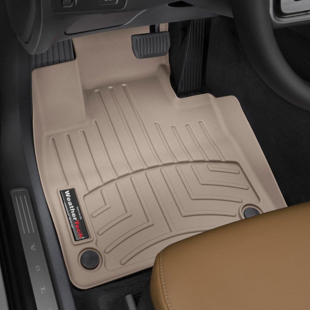 Килимки в салон для Volvo XC90 2016 - з бортиком передні бежеві. 458281