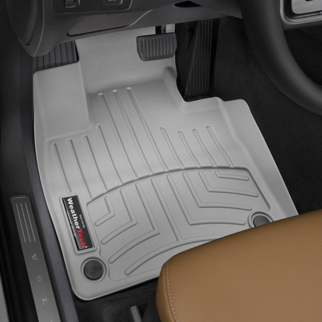 Килимки в салон для Volvo XC90 2016 - з бортиком передні сірі. 468281