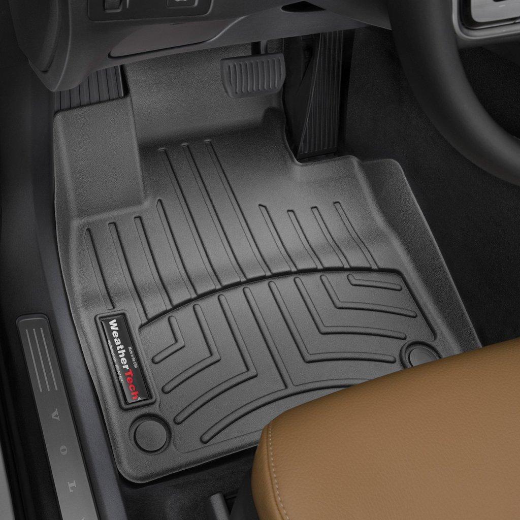 Килимки в салон для Volvo XC90 2016 - з бортиком передні чорні 448281