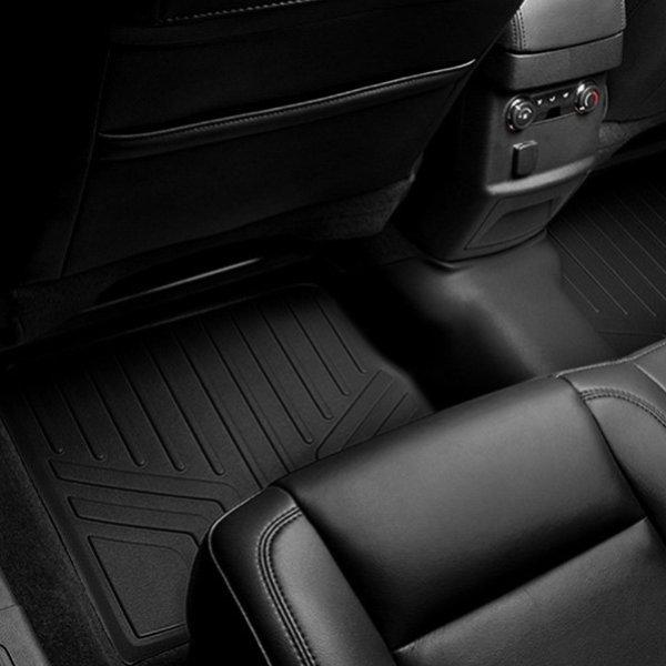 Килимки в салон для Volkswagen Amarok 2009-14 бортиком задній чорний (Maxliner) суцільний B0086