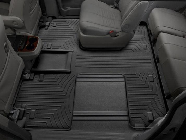 Килимки в салон для Toyota Sienna 2010 - задні 2-3 ряд чорні 7 місць 443004