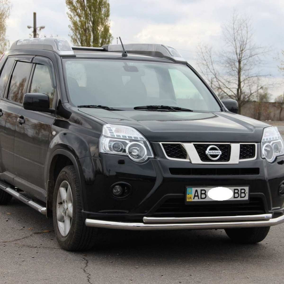 Захист переднього бампера подвійний d60/42 для Nissan X-Trail T31 2007-2014