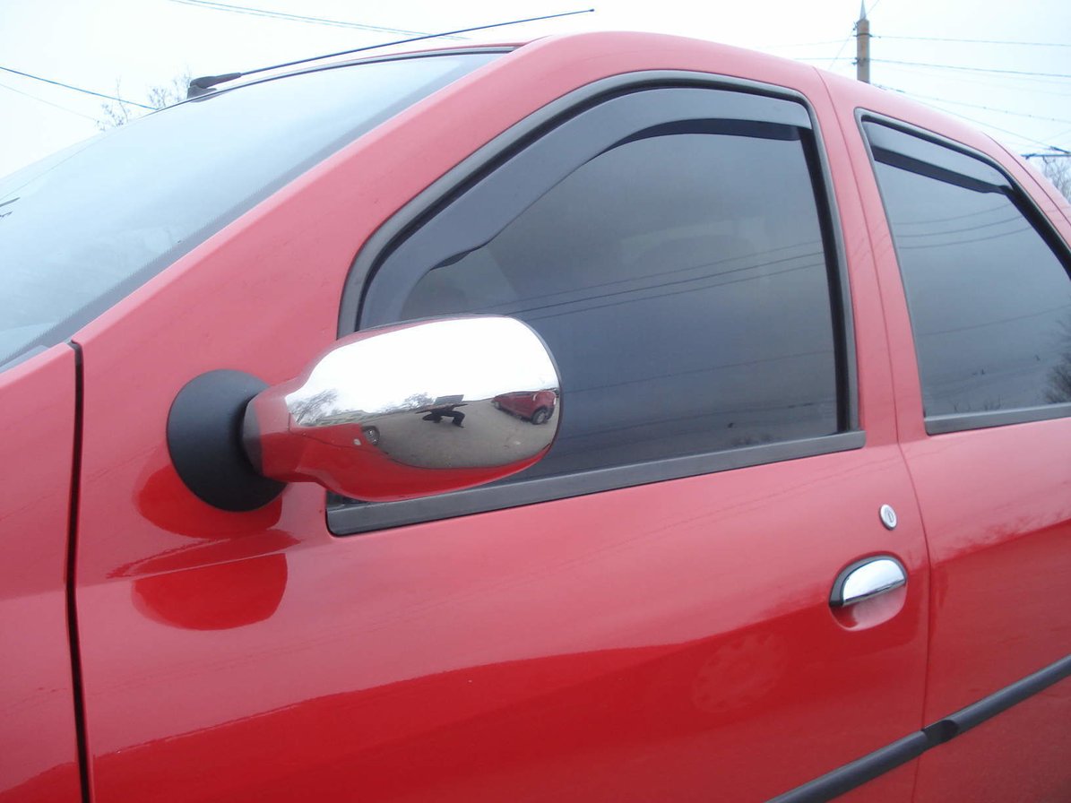 Хром накладки на дзеркала Dacia Logan 2004-2009 (нержавіюча сталь)