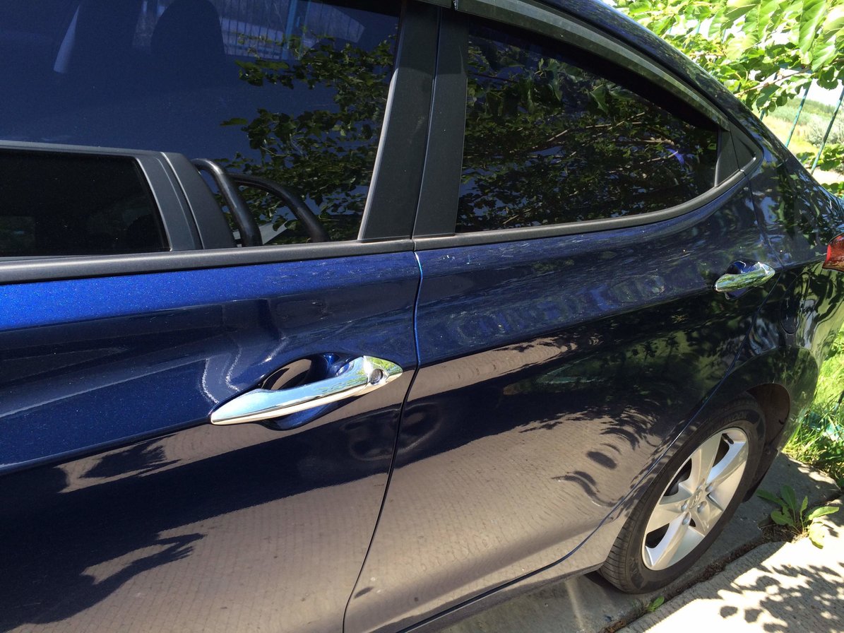 Накладки під ручки Hyundai Elantra MD 2010- (пластик)