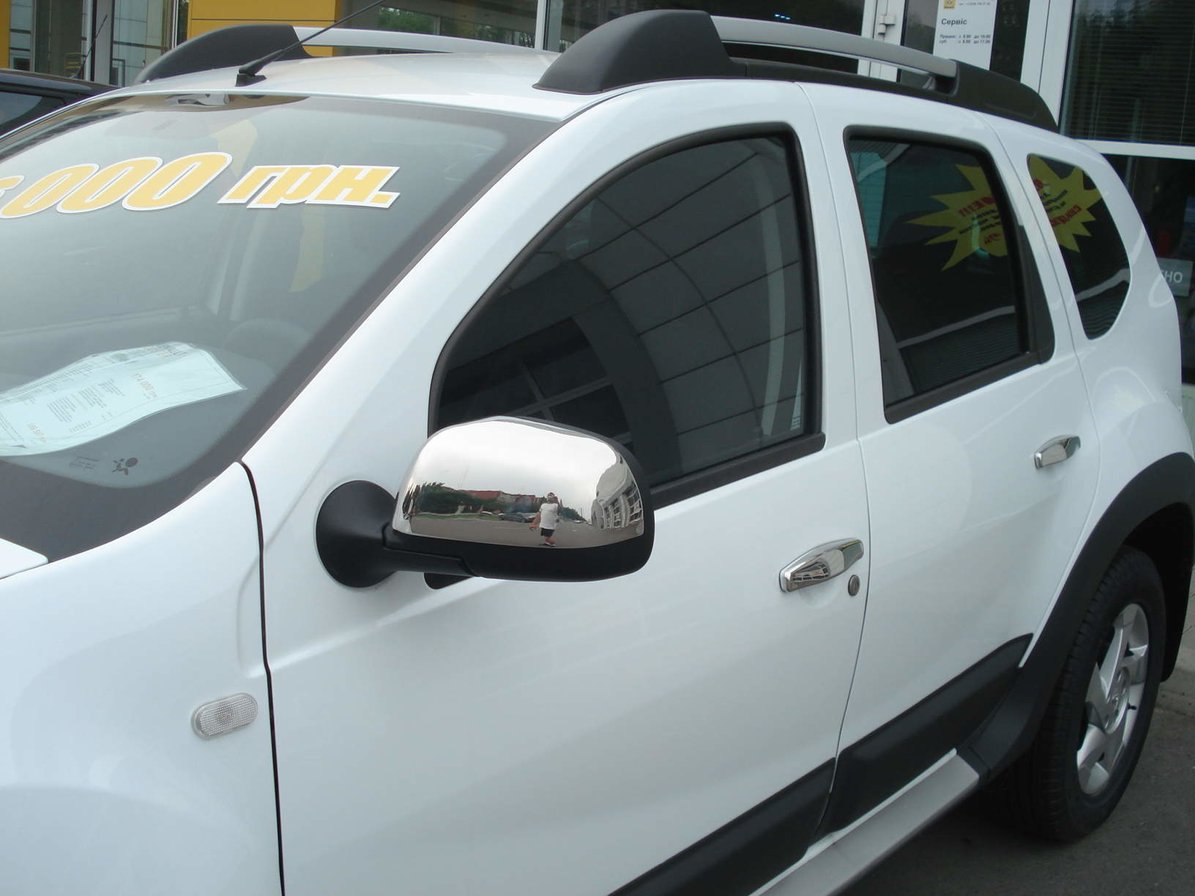Хром накладки на дзеркала Renault Duster 2010-2011 (нержавіюча сталь)