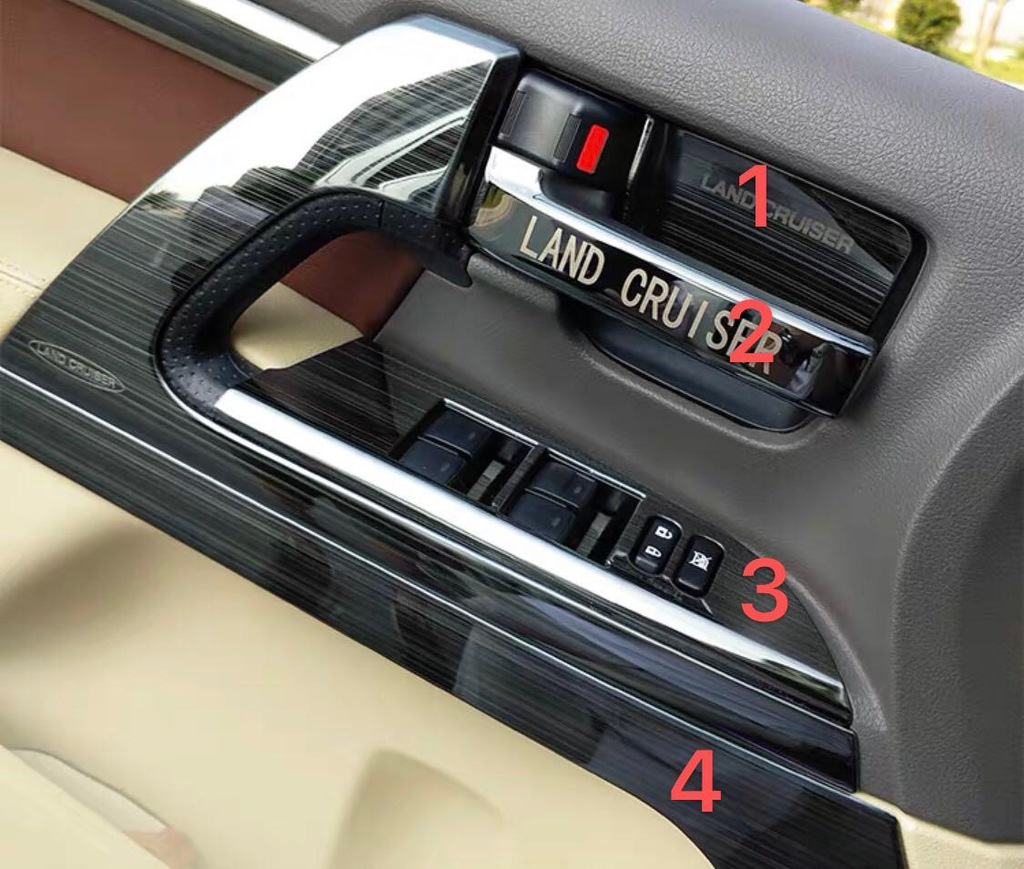 Комплект вставок під темне дерево для Toyota Land Cruiser 200