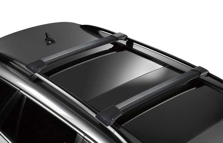 Багажник на рейлінги на ніжках Erkul Wingcarrier V1 для Seat Ateca 2016 +, чорний 2шт.