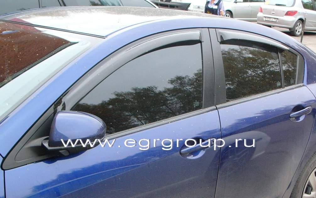 Дефлектори вікон EGR Mazda 3 Sd 2009-2013