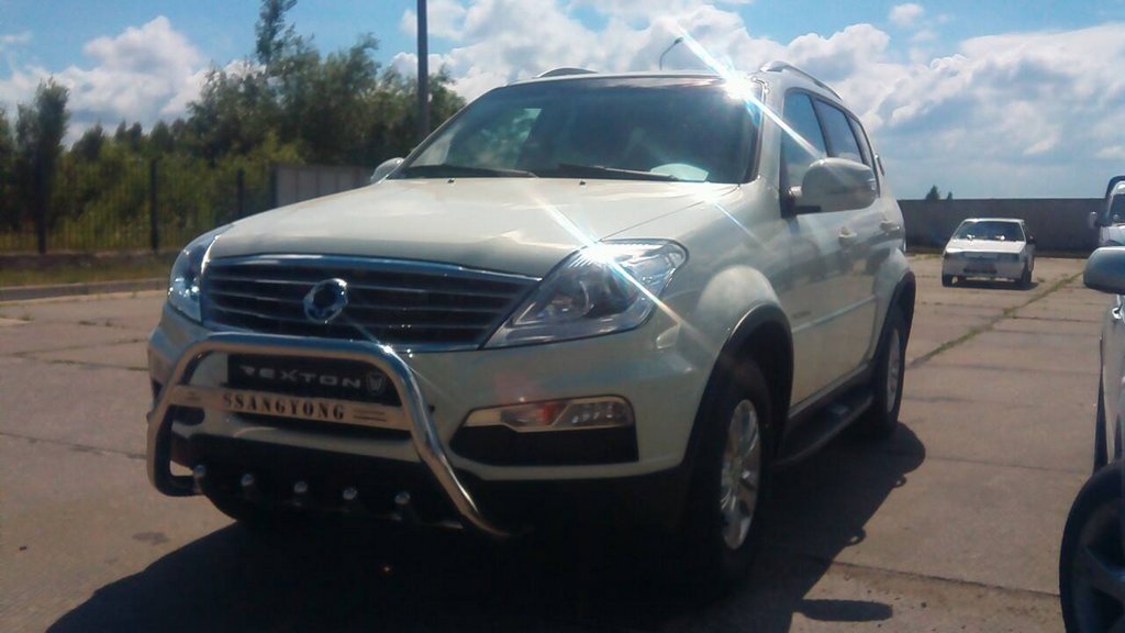 Кенгурятник WT004 (нерж) для SsangYong Rexton I 2001-2017 