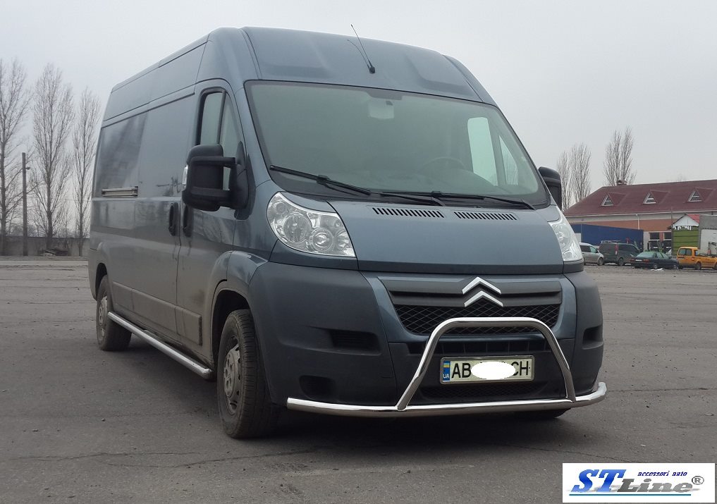 Передня дуга ST019 (нерж.) для Peugeot Boxer 2006+ та рр