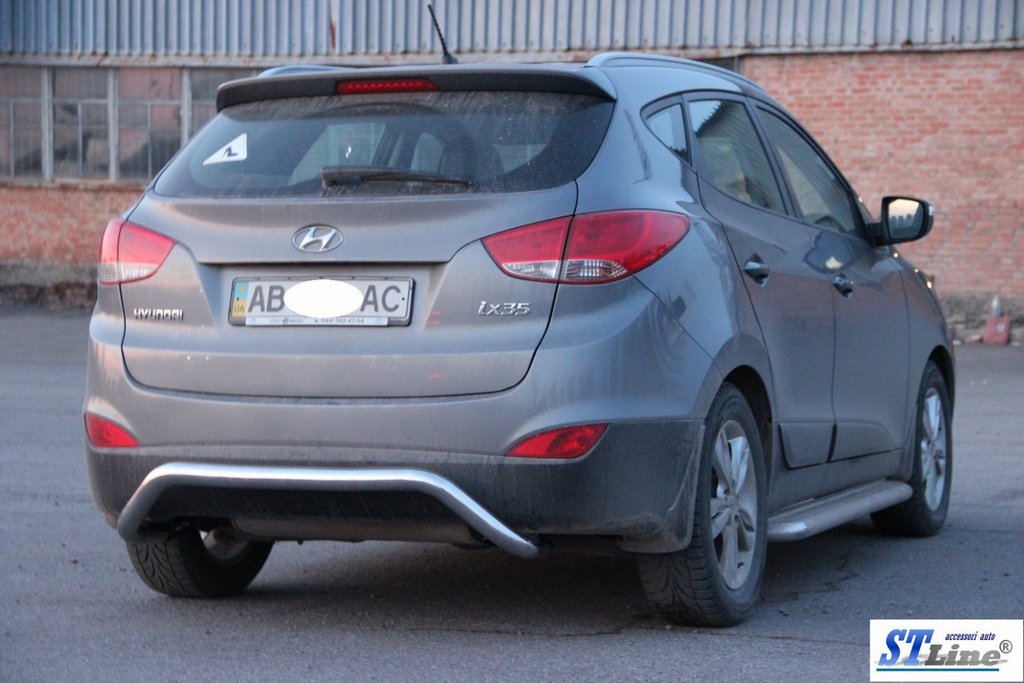 Задній захист AK007 (нерж.) для Hyundai IX-35 2010-2015рр