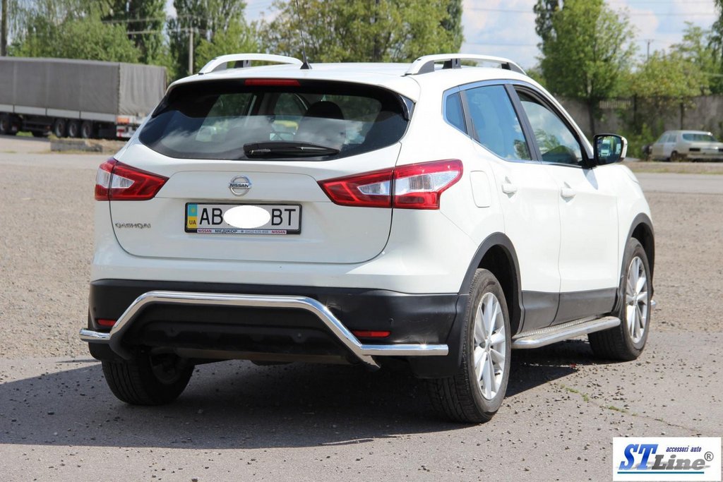 Задня дуга AK007-Plus (нерж) для Nissan Qashqai 2014-2021рр
